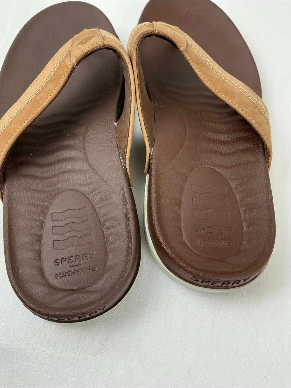 Sperry Men's Leather Flip Flops Thong Sandals Size 8